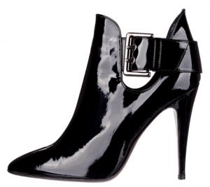 Walter Steiger - Black patent ankle boot with silver buckle.jpg